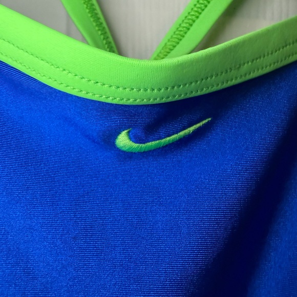 NWT Nike Blue and Green One-Piece Swimsuit - Picture 2 of 7